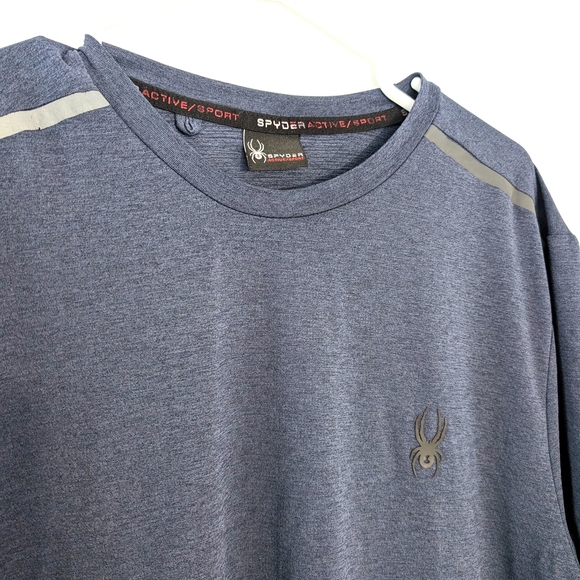 2/15$ Spyder Men's Blue Active T-Shirt Size XL - Picture 2 of 8